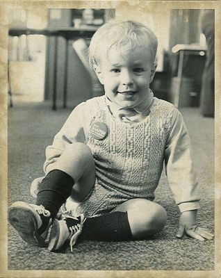 Anton at age 2, campaigning for Jack Shaffer