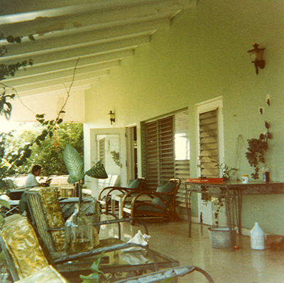 The patio of the St. Croix house in Carlton Estate