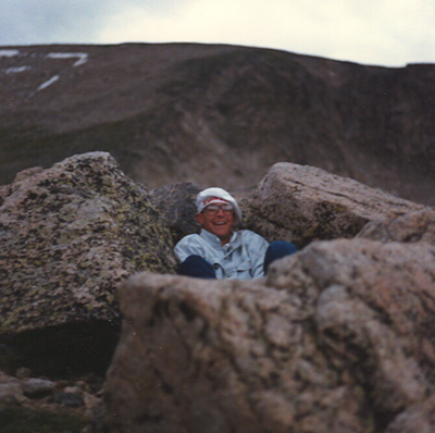 Anton on a cold mountaintop