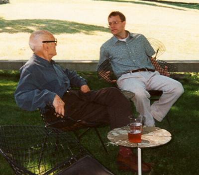 Anton at the Glass House with Philip Johnson